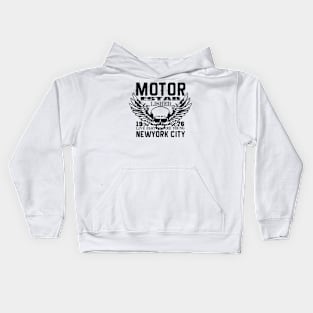 Motor eastab lished 1976 live fast die young newyork city Kids Hoodie